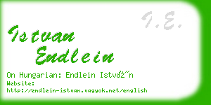 istvan endlein business card